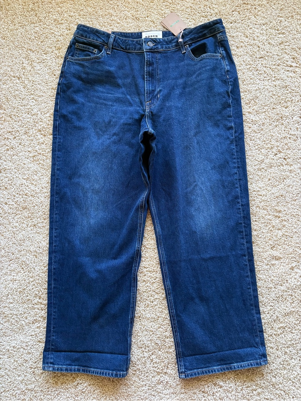 Boden Straight Leg Jeans Mid Rise Dark Wash Women’s W32 R NWT